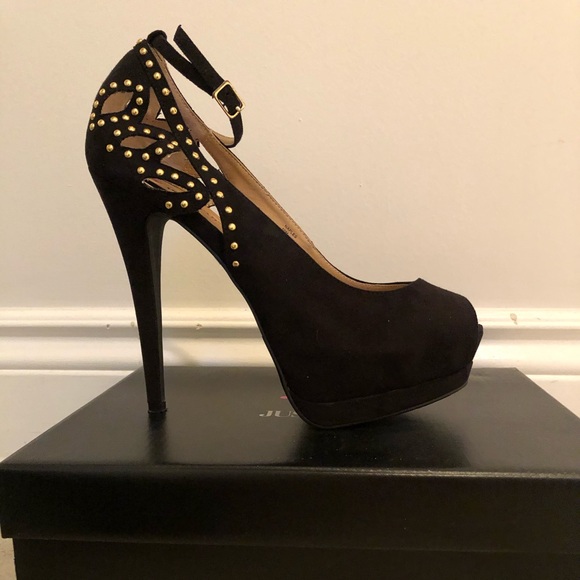 JustFab size 10 peep toe strappy pumps - Picture 2 of 4